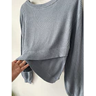 Sweater petróleo. Talla: 6 (S/M)  2