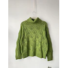 Sweater verde lana algodón. Talla: L 1