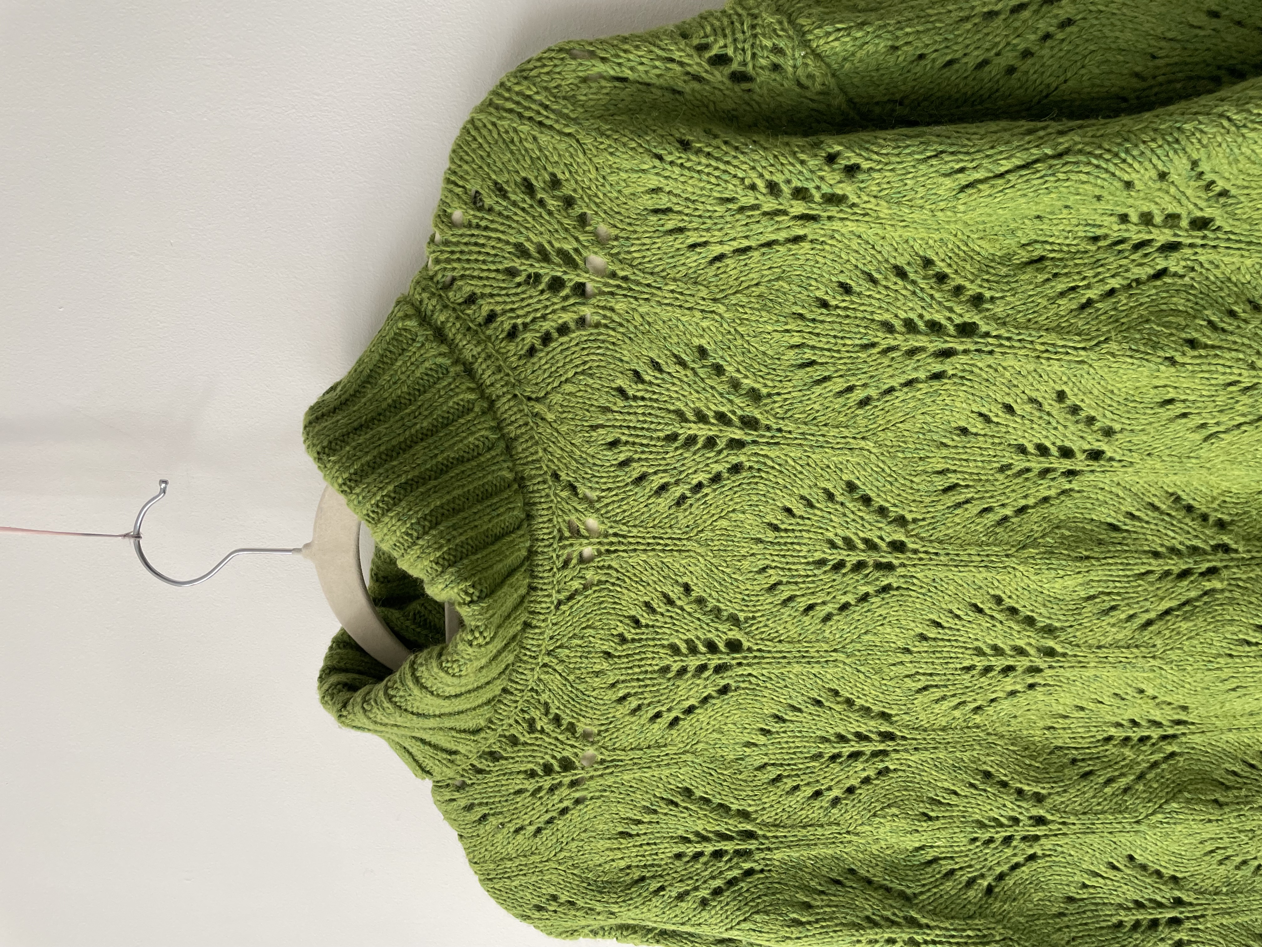 Sweater verde lana algodón. Talla: L 2