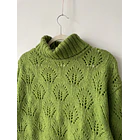 Sweater verde lana algodón. Talla: L 2