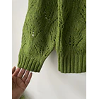 Sweater verde lana algodón. Talla: L 3