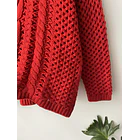 Sweater rojo carmín. Talla: L 3