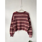 Sweater rayas burdeo Talla: M 1