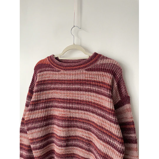 Sweater rayas burdeo Talla: M