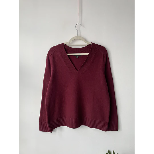 Sweater burdeo. Talla: S oversized (M)