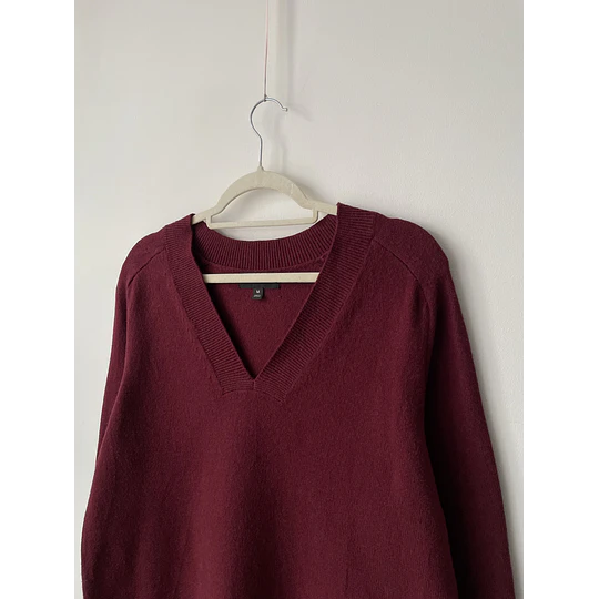 Sweater burdeo. Talla: S oversized (M)