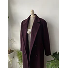 Abrigo ciruela lana. Talla:  10 (M/L) 2