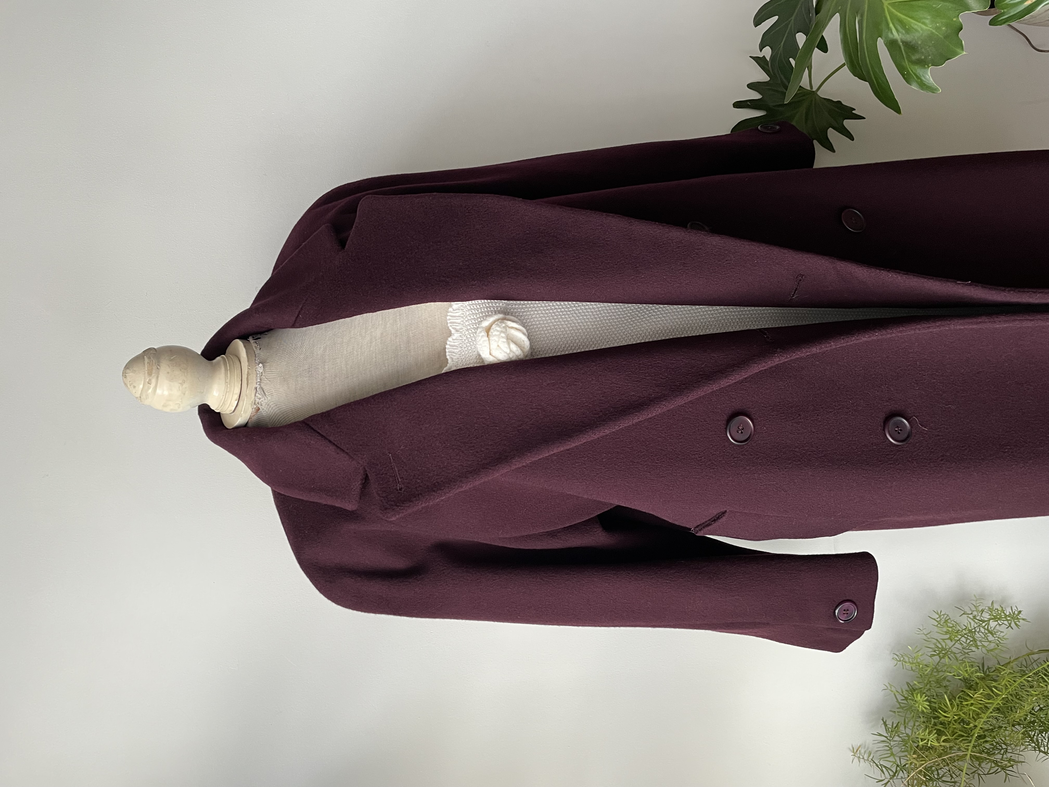 Abrigo ciruela lana. Talla:  10 (M/L) 3
