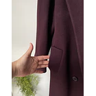 Abrigo ciruela lana. Talla:  10 (M/L) 5