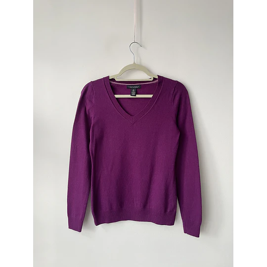Sweater lana morado. Talla: S
