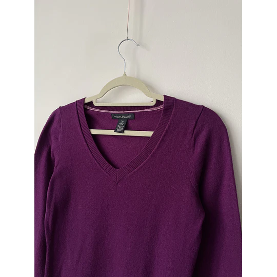 Sweater lana morado. Talla: S