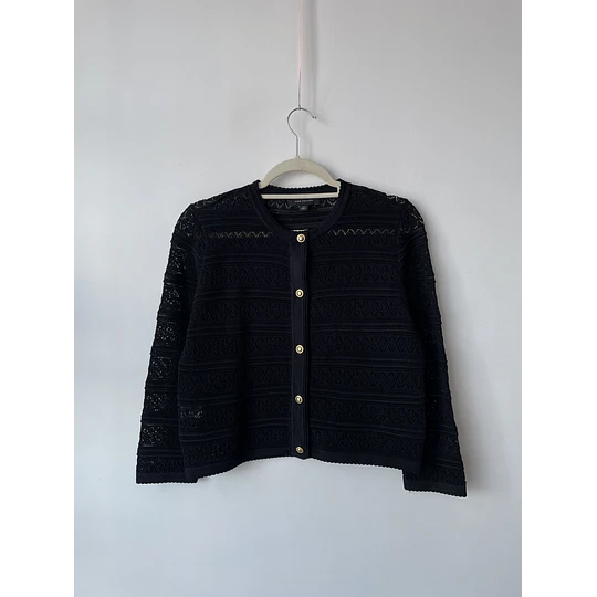 Cardigan calado. Talla: XS