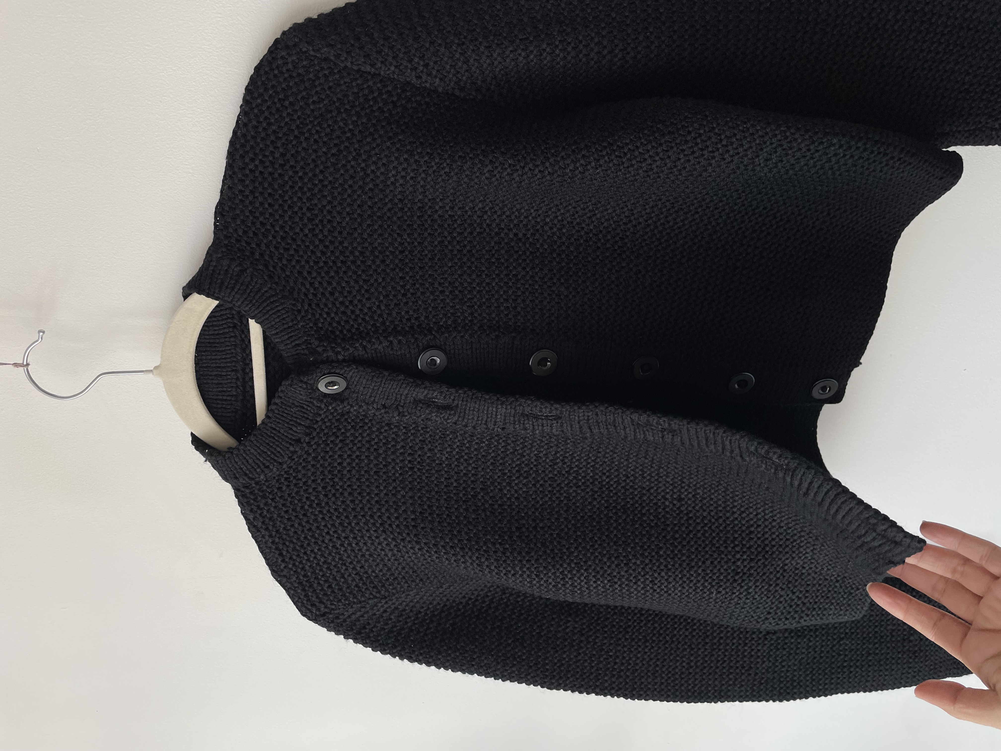 Cardigan negro grueso. Talla: S 1