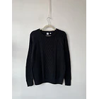 Sweater trenzado negro. Talla: M 1