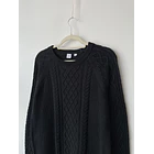 Sweater trenzado negro. Talla: M 2