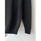Sweater trenzado negro. Talla: M 3