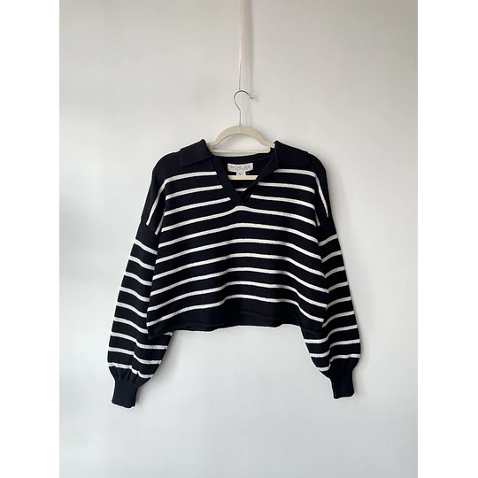 Sweater marinero rayado. Talla: S overszied