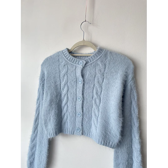 Cardigan celeste. Talla: XS