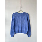 Sweater trenzado polo. Talla: M 1