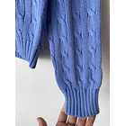 Sweater trenzado polo. Talla: M 3