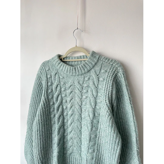 Sweater verde agua. Talla: M