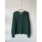 Sweater trenzado verde. Talla: M grande 1