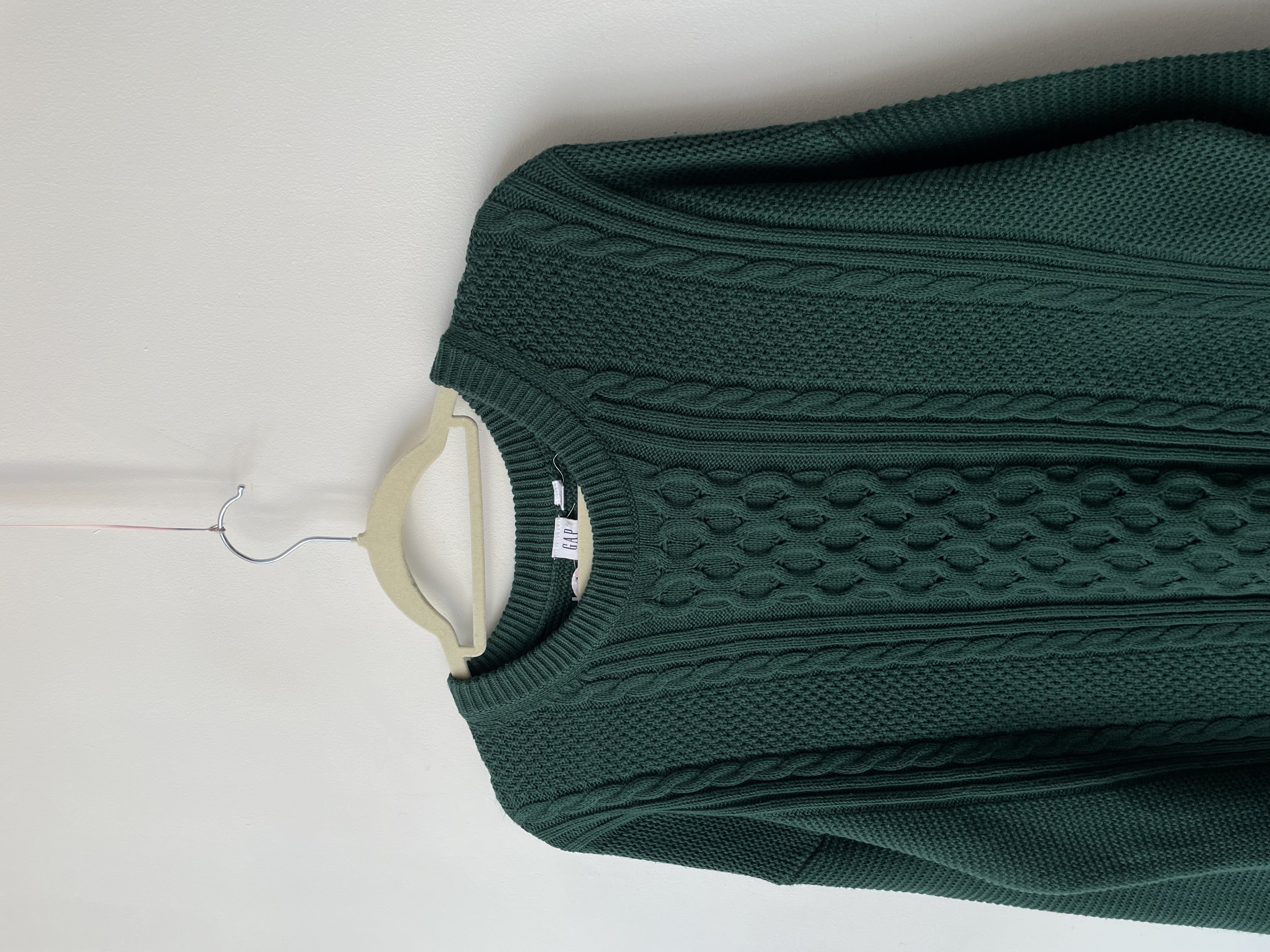 Sweater trenzado verde. Talla: M grande 2