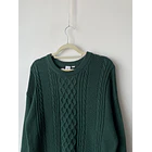 Sweater trenzado verde. Talla: M grande 2