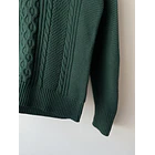Sweater trenzado verde. Talla: M grande 3