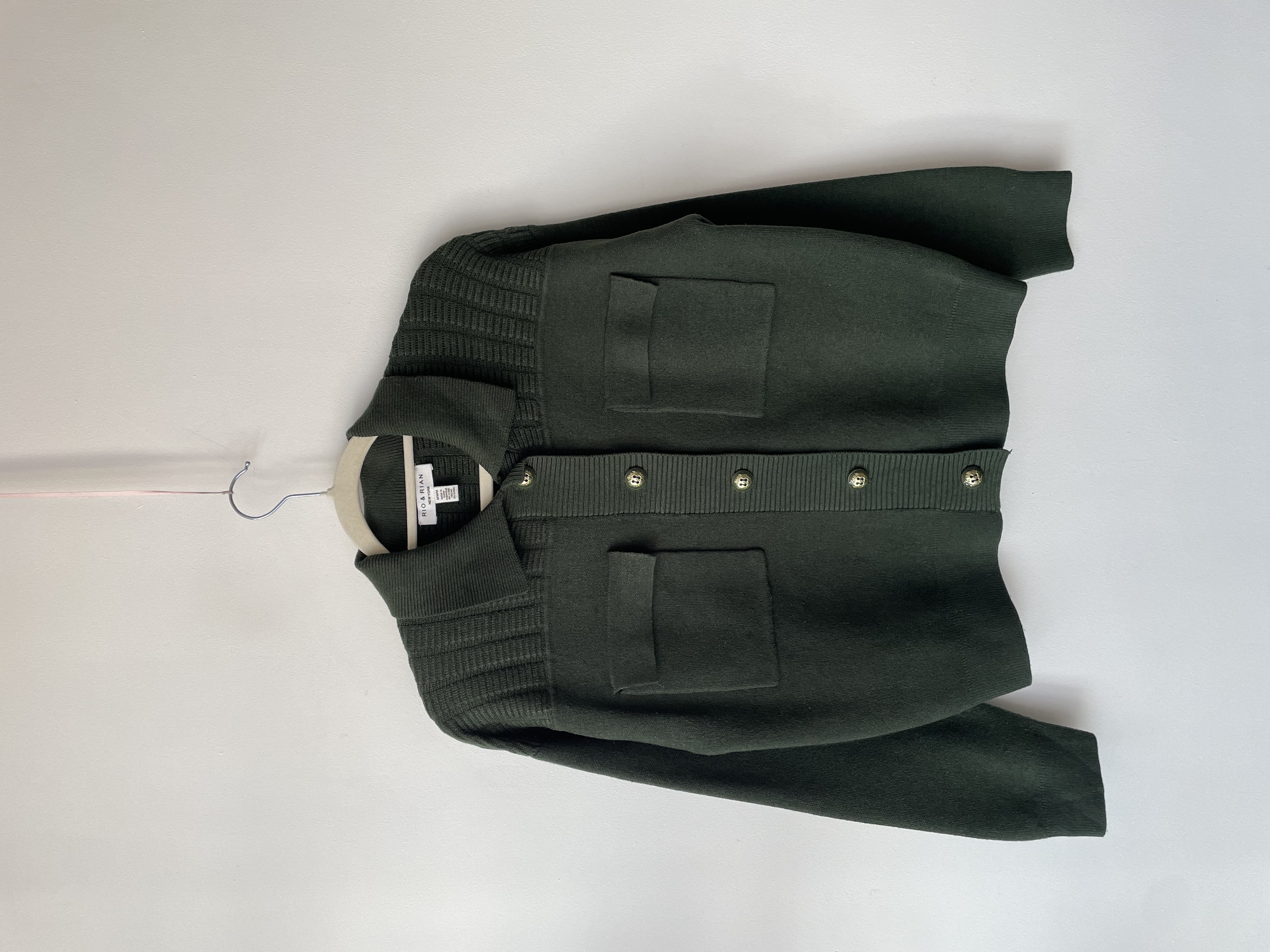 Cardigan verde. Talla: M  1