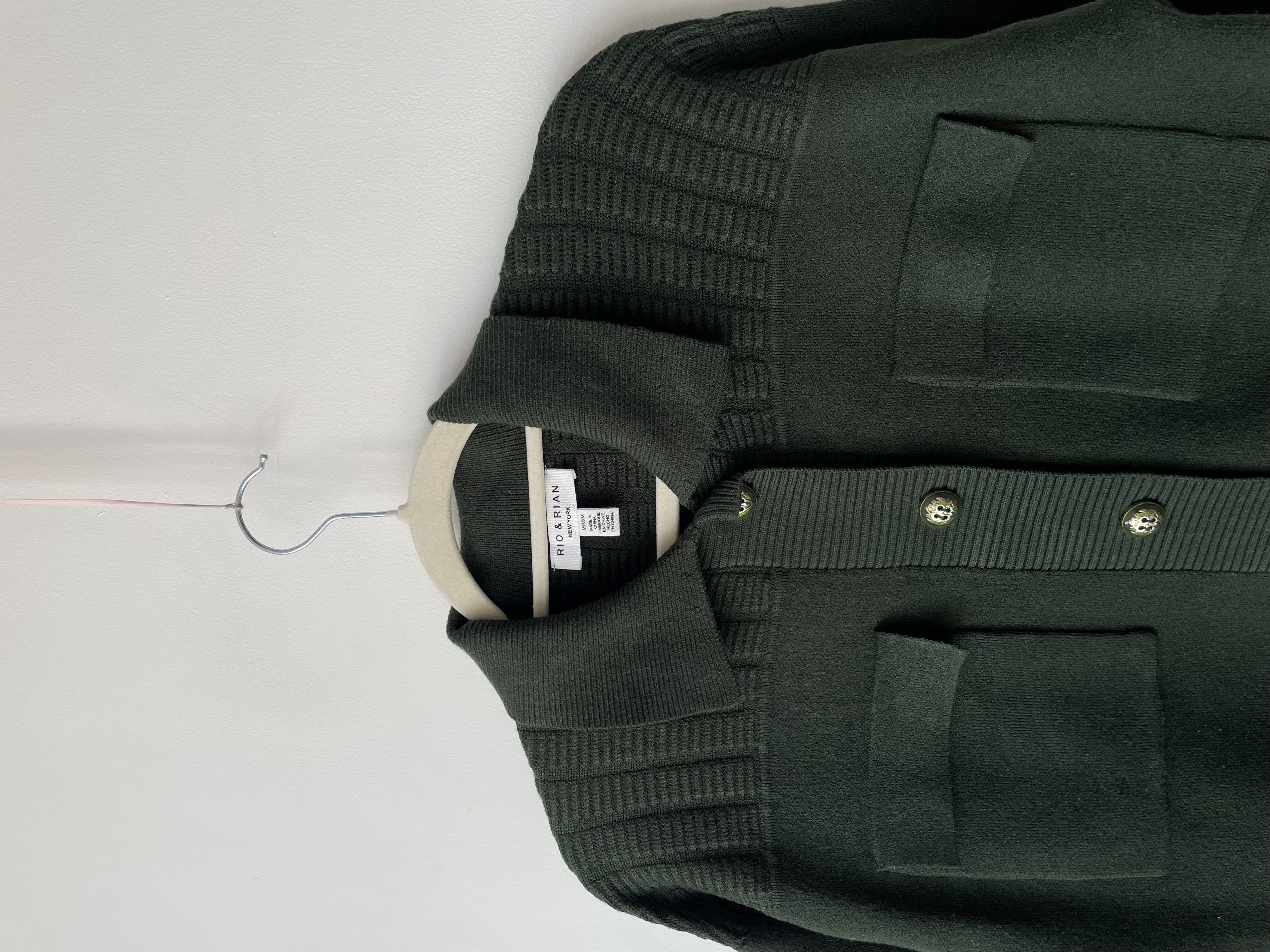 Cardigan verde. Talla: M  2