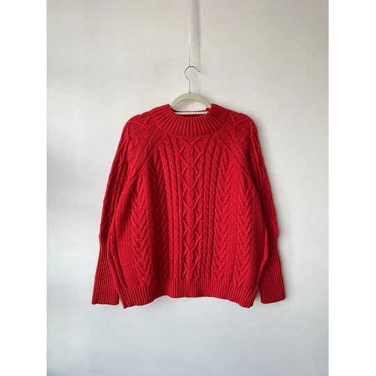 Sweatwe globo rojo. Talla: L