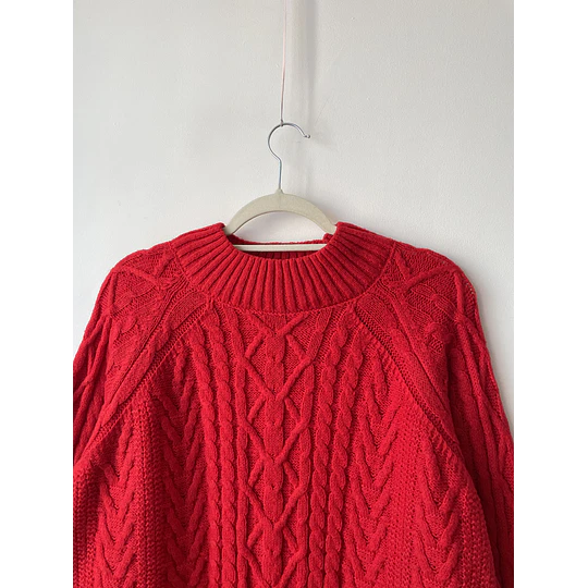 Sweatwe globo rojo. Talla: L