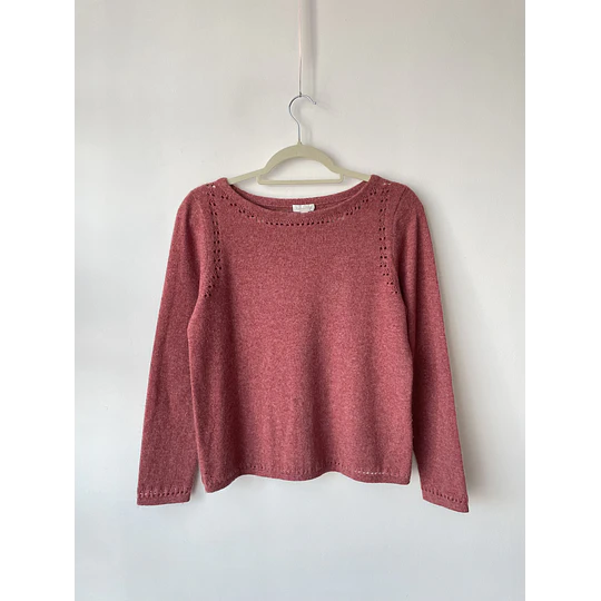 Sweater ladrillo cachemira. Talla: S