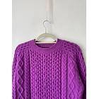 Sweater magenta. Talla: XS oversized  2