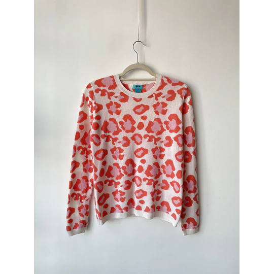 Sweater leopardo cachemir. Talla: M