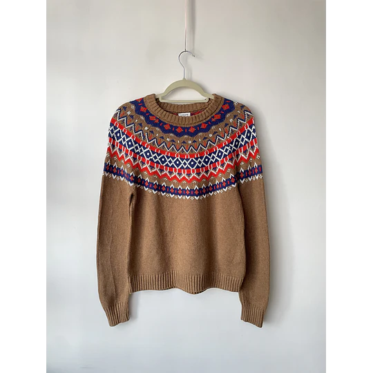 Sweater nórdic café. Talla: S holgado (m)