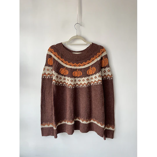 Sweater calabaza. Talla: L 