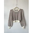 Sweater globo rayas. Talla: L  1