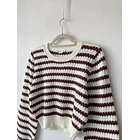 Sweater globo rayas. Talla: L  2