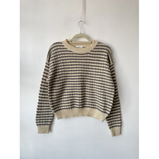 Sweater rayado. Talla: S holgado (M)