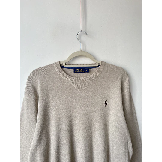 Sweater beige polo. Talla: S hombre, M/L mujer