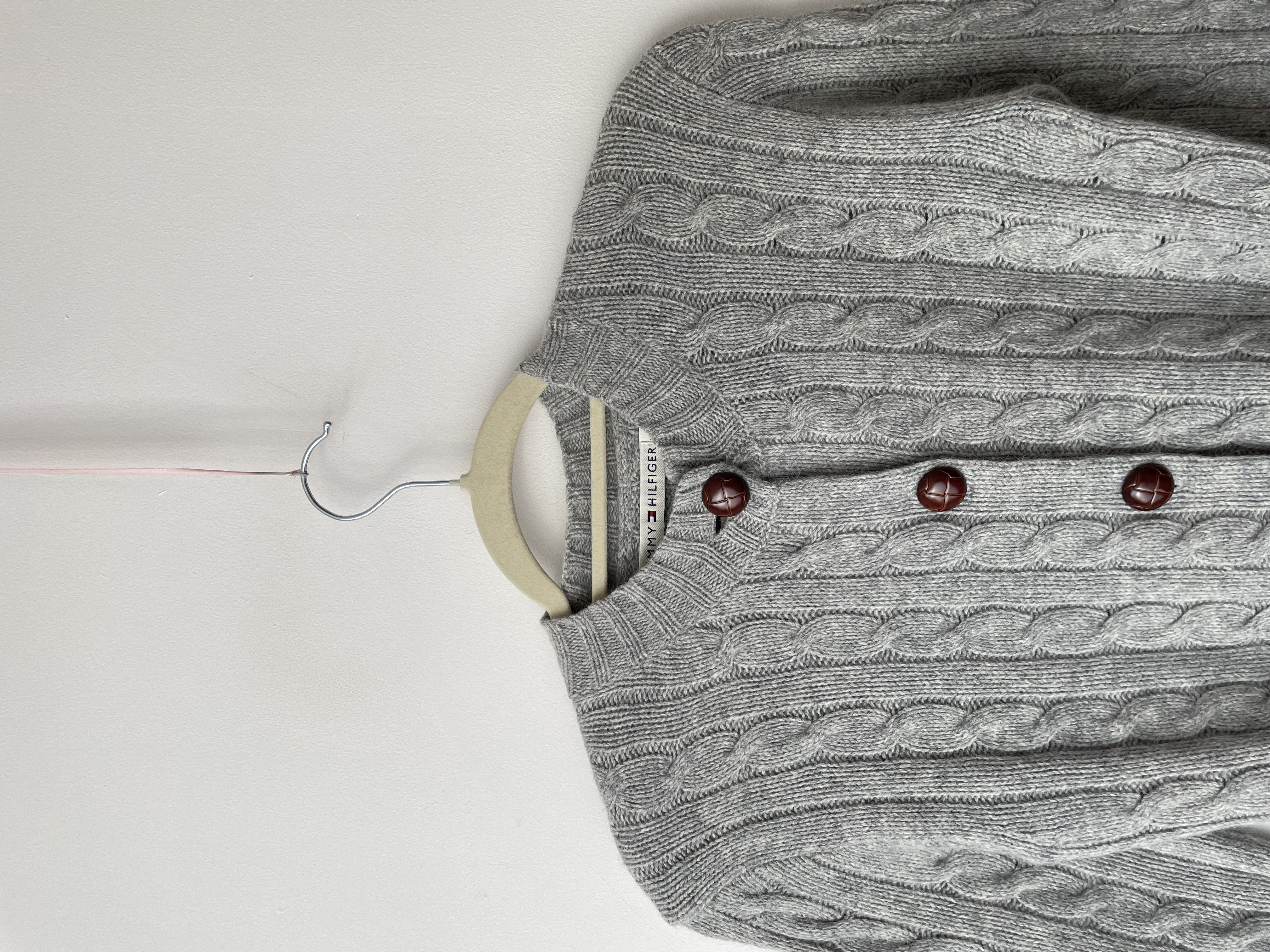 Cárdigan gris Tommy fibras naturales. Talla: XS 2