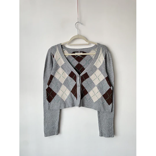 Cárdigan rombos. Talla: M