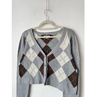 Cárdigan rombos. Talla: M 2