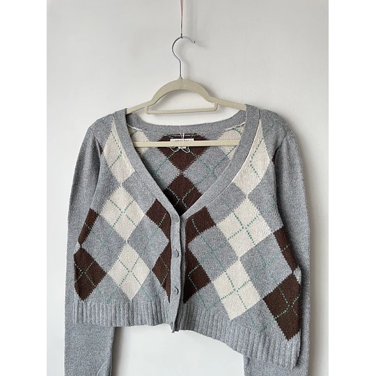 Cárdigan rombos. Talla: M