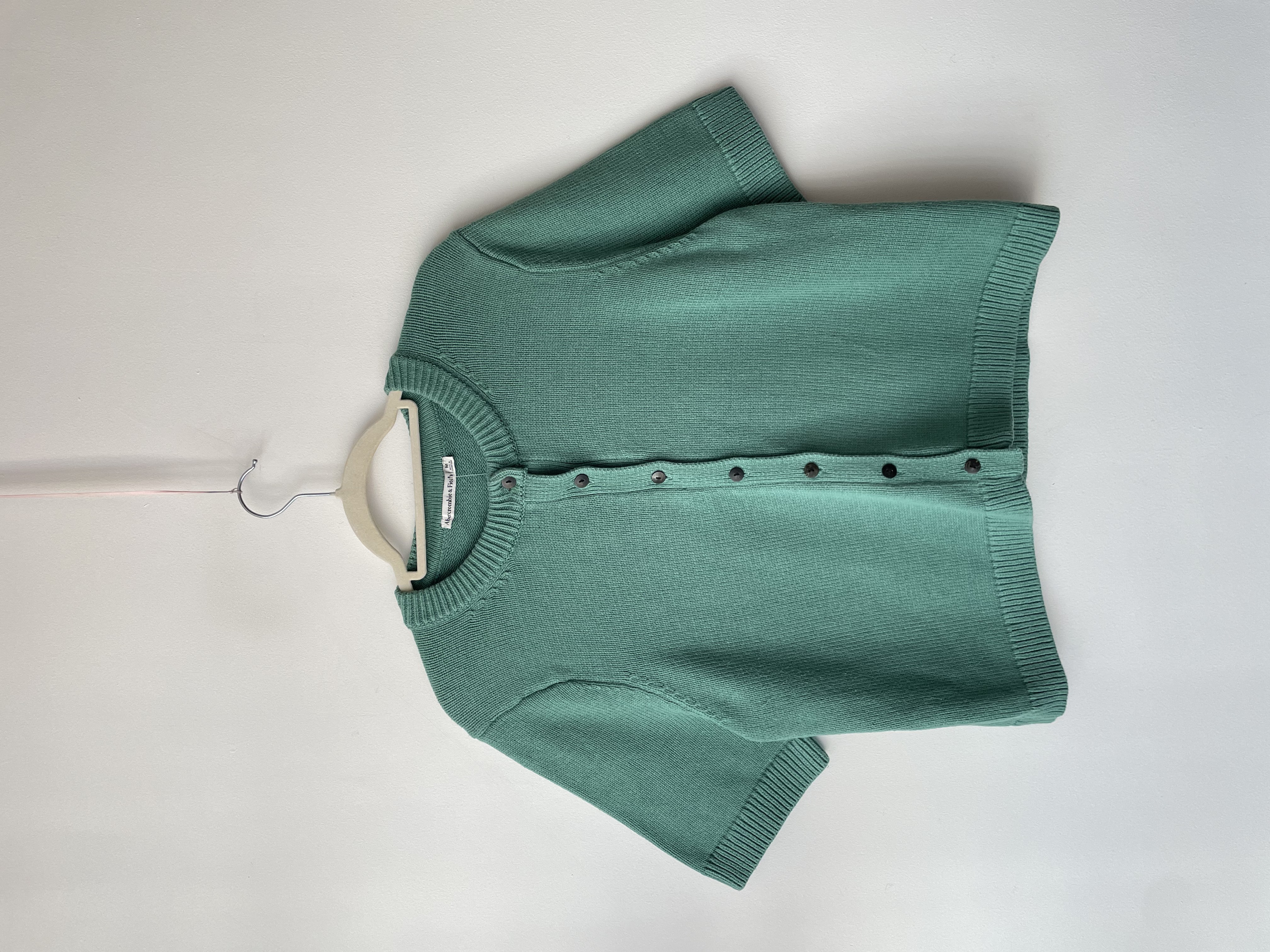 Polera verde algodón. Talla: M 1
