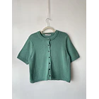 Polera verde algodón. Talla: M 1