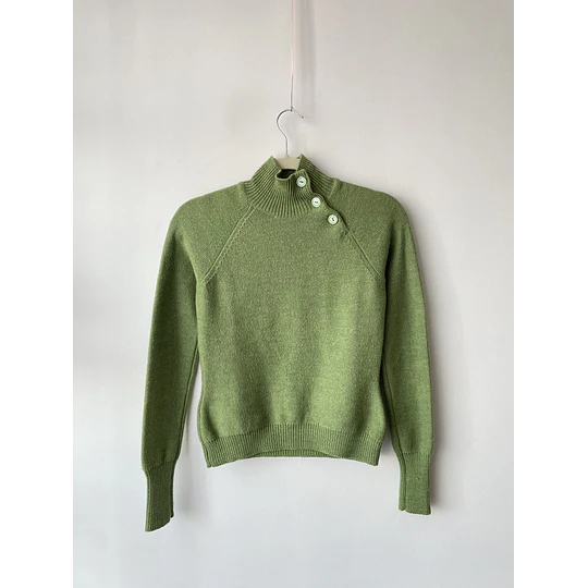 Sweater pistacho Lana Merino. Talla: S