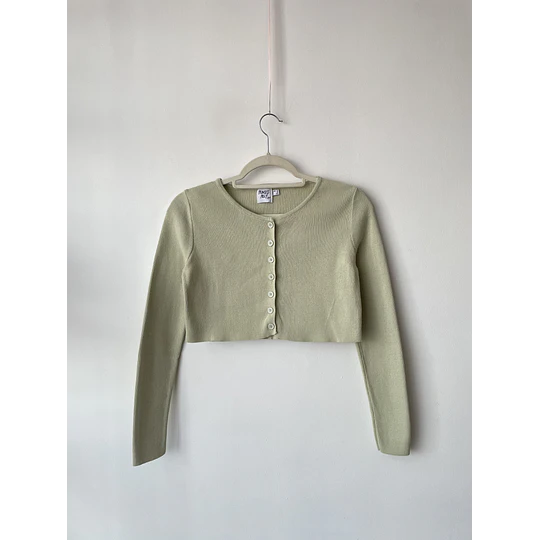 Cárdigan verde. Talla: 6 (XS)